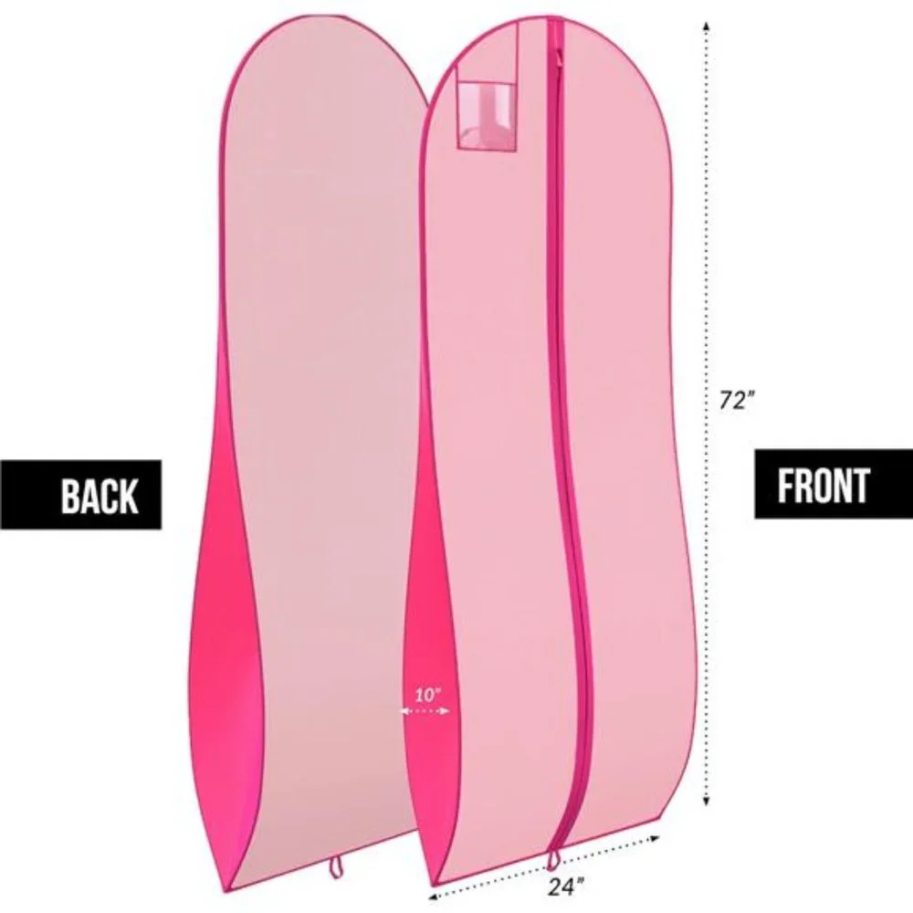 Women’s Dress and Gown Garment Bag -72”x24” and 10” Tapered Gusset -Your Bags
